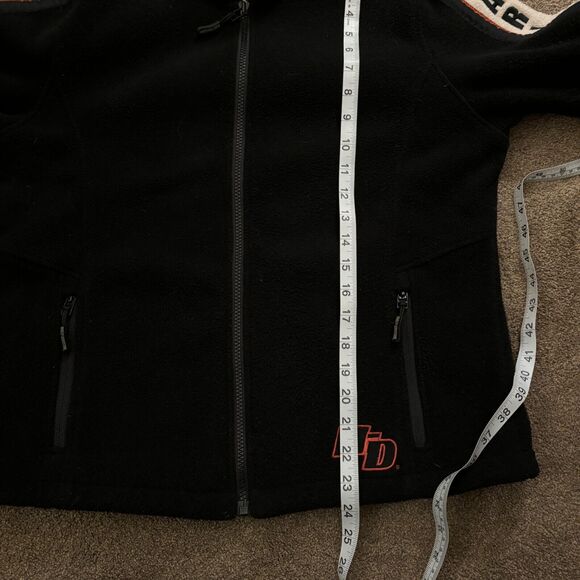 HARLEY DAVIDSON Fleece Sweatshirt Spell Out Logo Biker Motorcycle - Size Medium - Picture 7 of 7